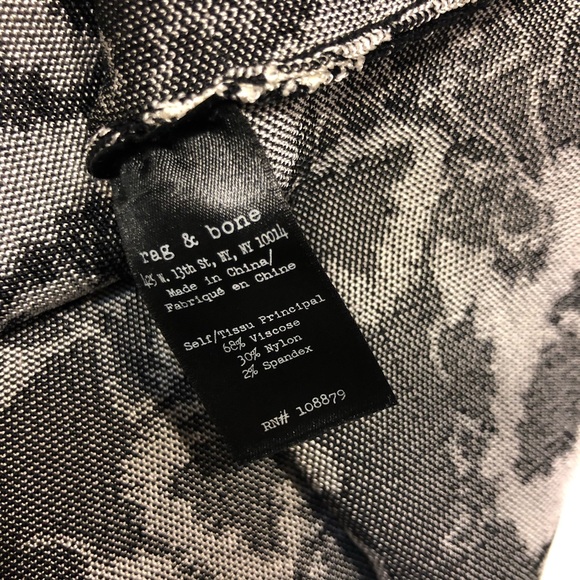 RAG & BONE Liberty Floral Print Skirt Ivory - Picture 6 of 8